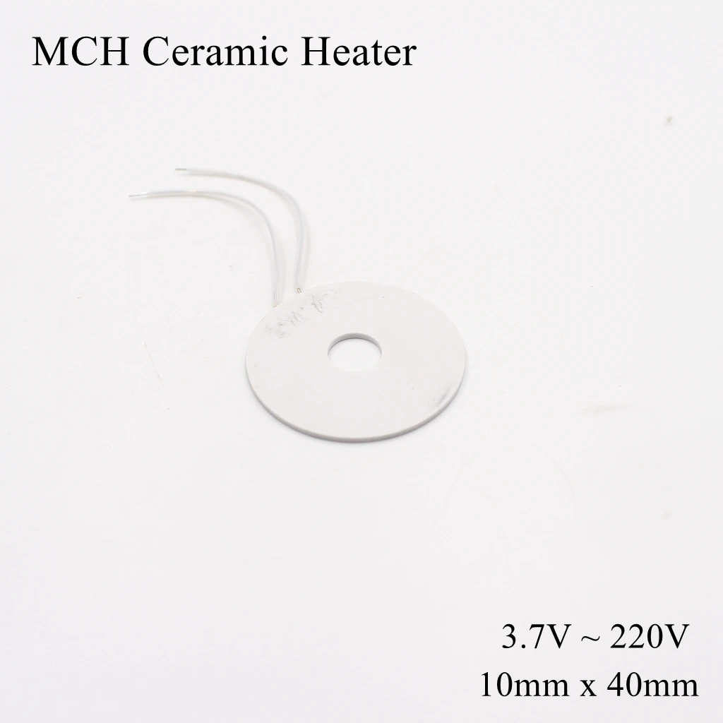 Concentric Circles 10mm x 40mm 5V 12V 24V MCH High Temperature Ceramic Heater Round Alumina Electric Heating Element HTCC Metal