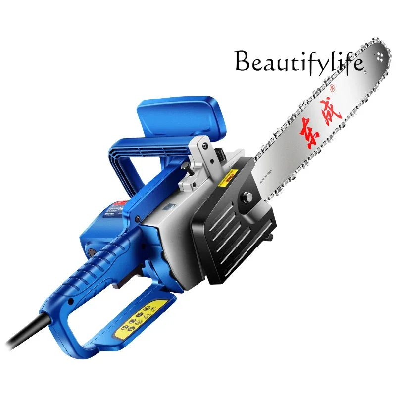 Electric chain saw 220v portable woodworking chainsaw logging household small 16 inch chain saw