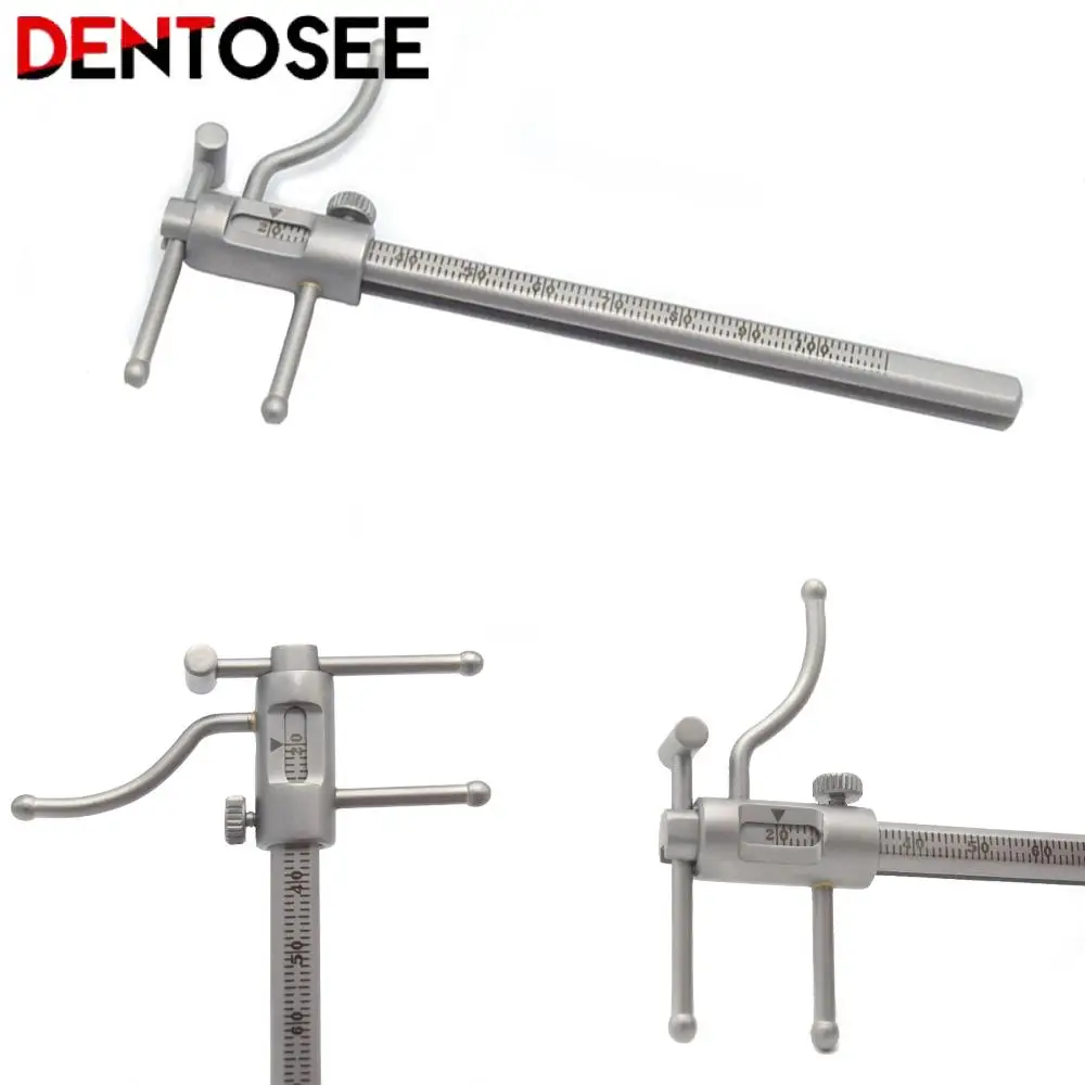 Dental Orthodontic Caliper Chin Implant Measuring Ruler 0-100Mm Stainless Steel Sliding Caliper