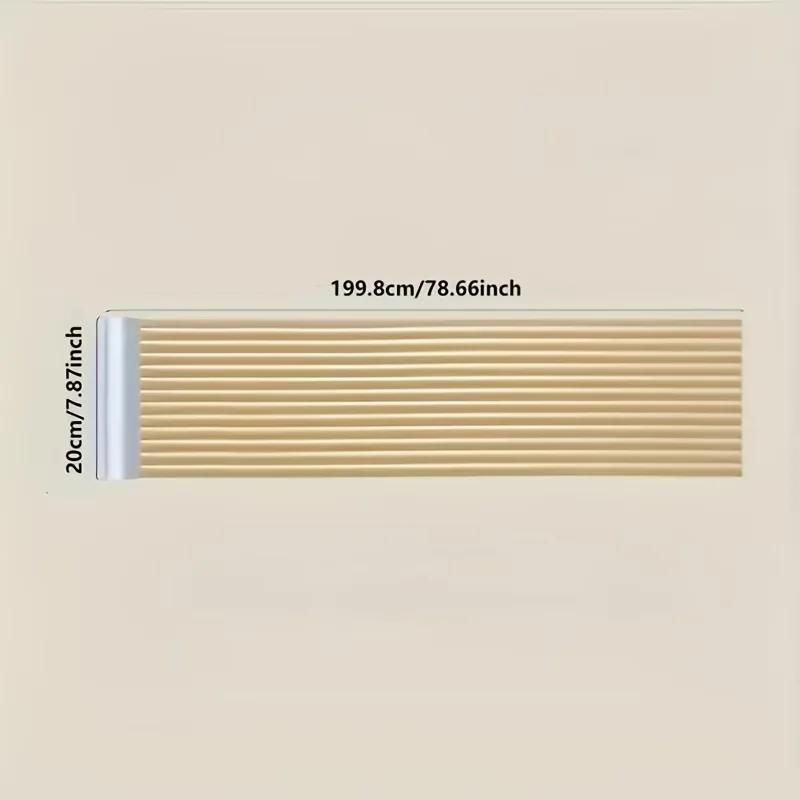 1PC 2m/78.74inch Peel& Stick Soft Edge Protectors, Small Gap Fillers, Thick High Rebound, Modern Minimalist Striped Design