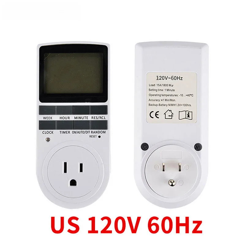 Weekly Cycle Timer Switch Socket Large Screen Display Smart Programmable Mobile Phone Electric Vehicle Charging Timer Socket