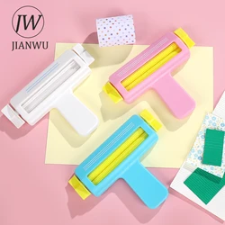 JIANWU Macaron Color Cute Flower Material Maker Roller Press Printing Device Paper Art Machine Creative DIY Student Stationery