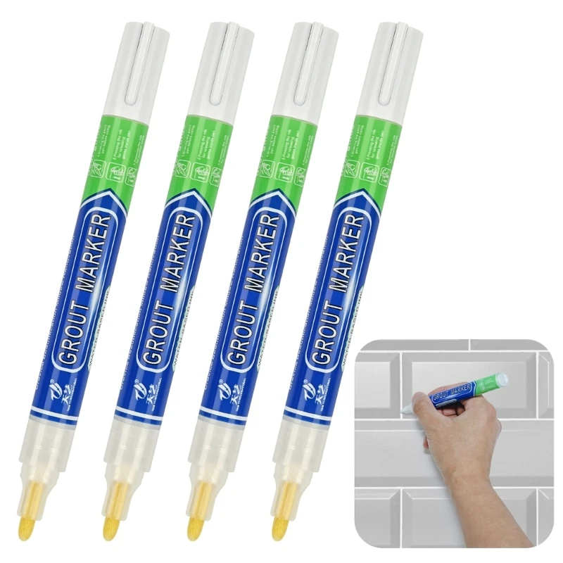 Waterproof Joint Pen Tile Marker Repair Pens Wall Grout Restorer Pen Grout Filler Pen for Restoring Tile Wall Floor 87HA