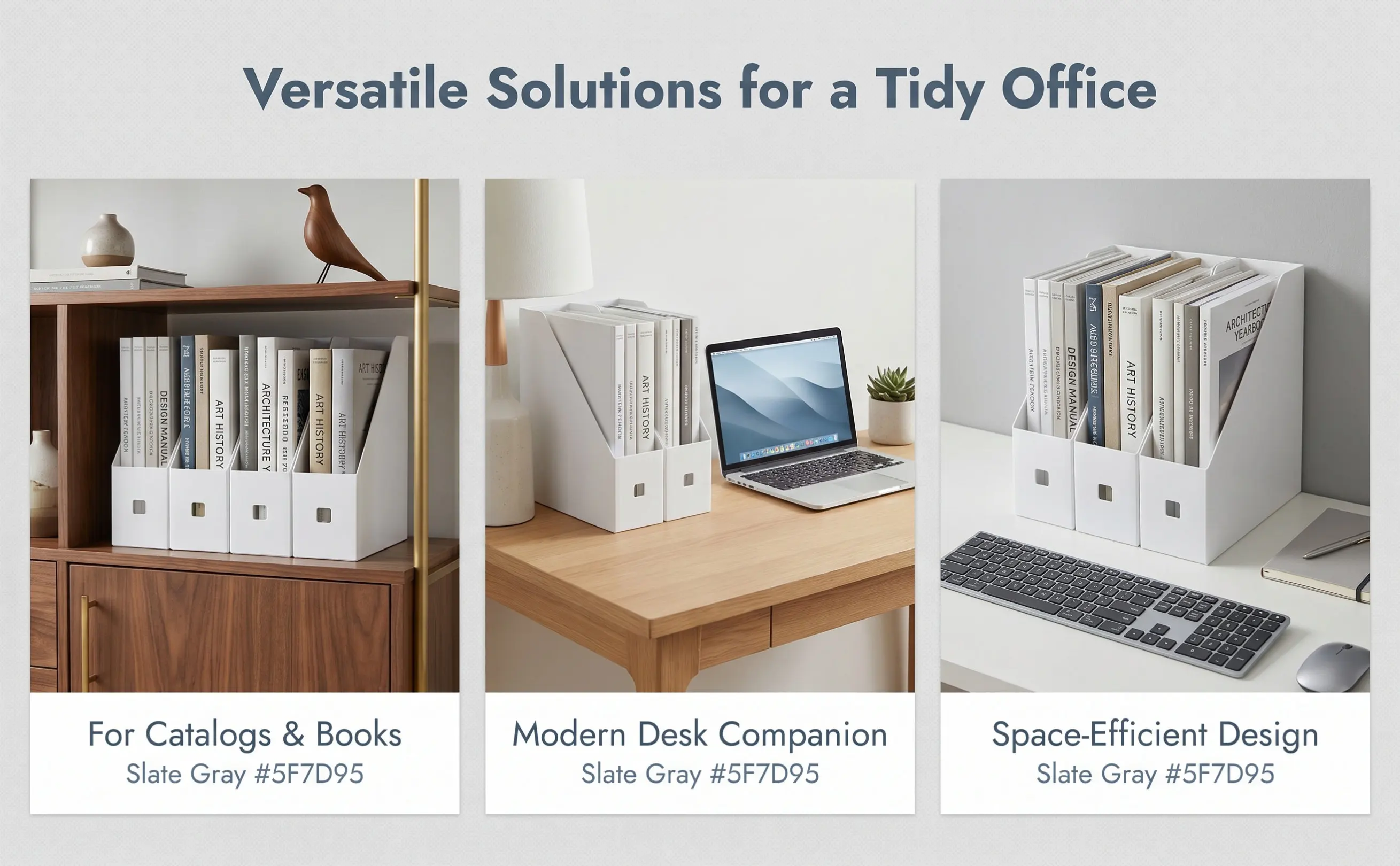 2Pcs Desktop File Organizer Plastic Document Rack Multipurpose Storage Holder for Office Books Magazine Files Magazine Holder
