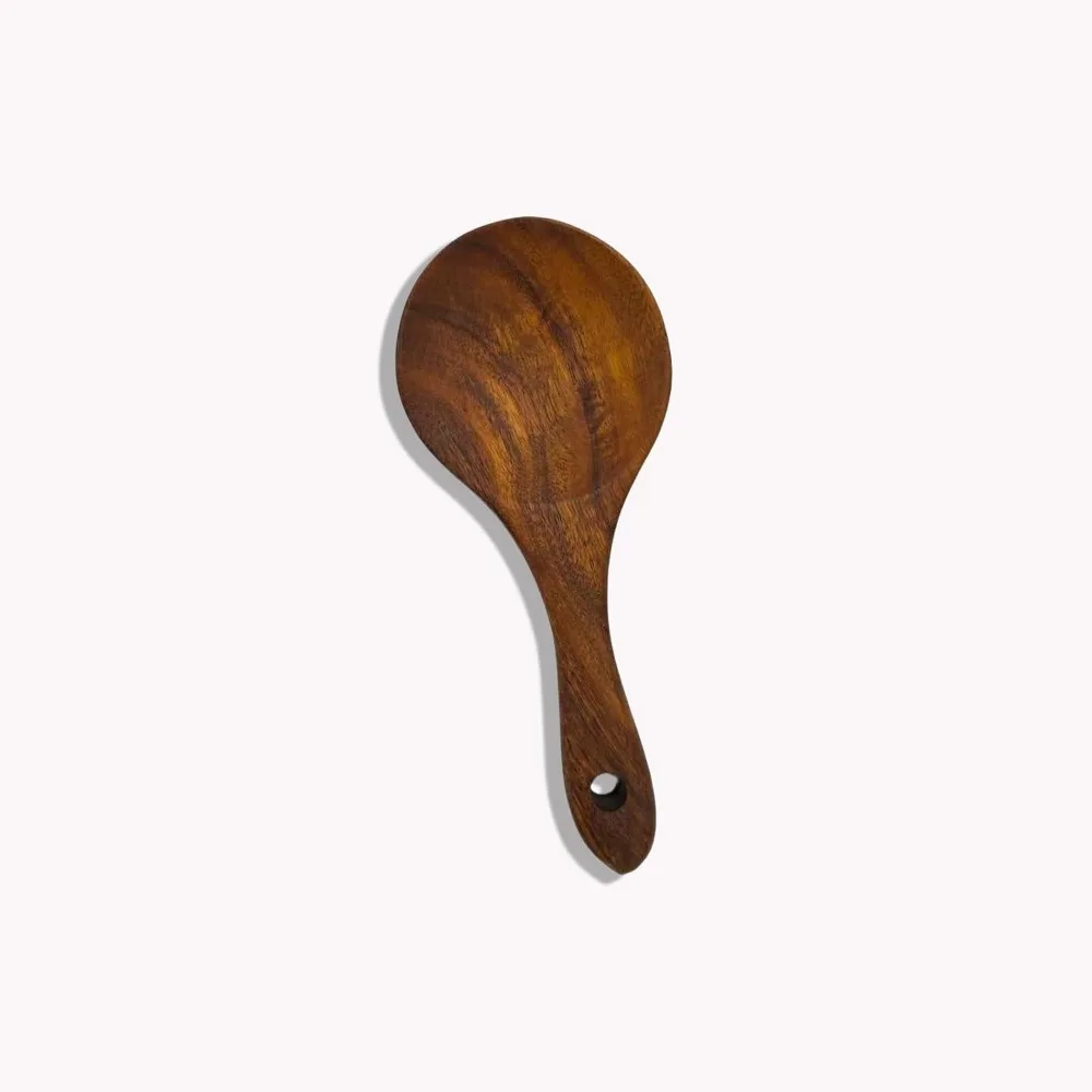 

Деревянное весло для риса, совок из тикового дерева, защита от царапин, кастрюля для пароварки, совок для подачи риса и картофеля, деревянная кухня