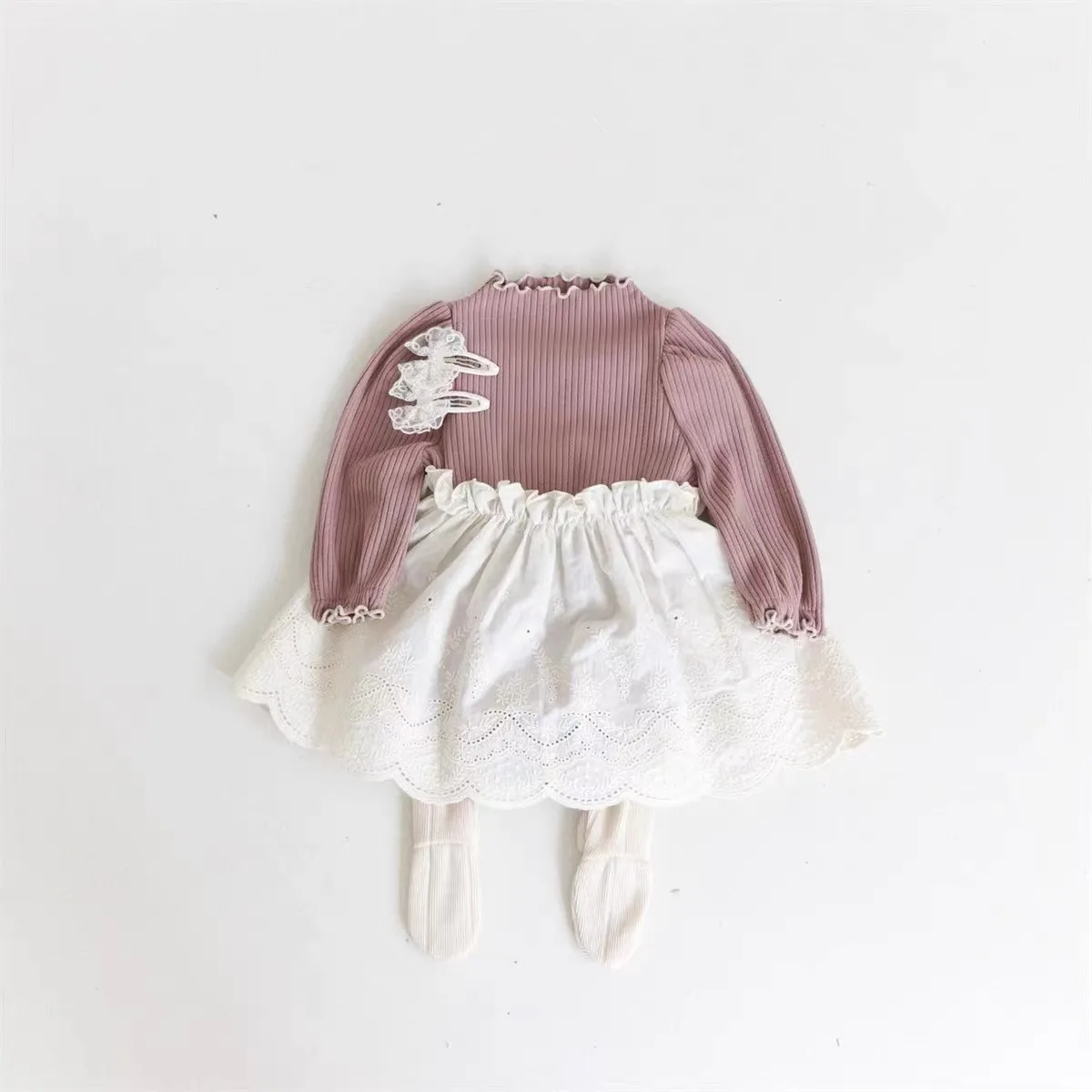 Newborn Girl Infant Lace Embroidery Flower Princess Skirt Autumn Clothes Baby Sweet Hollow Out Pettiskirt S Kids Cotton Skirts