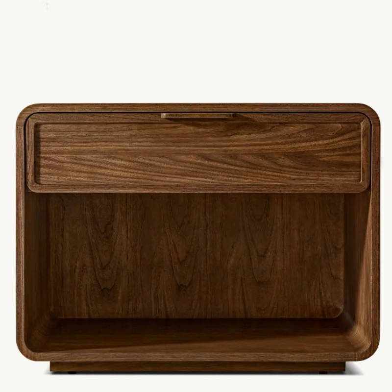 

American solid wood bedside table Bedroom French country chest Three-pump locker Bedside storage cabinet Small