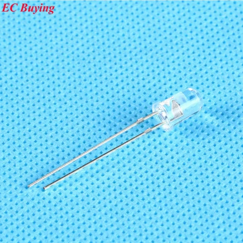 50pcs 5mm LED Bi-Color Clear Red/Green Non-Polar Round Light Emitting Diode Two Plug-in DIP DIY Kit
