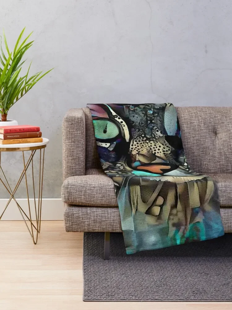 Ojitos, cat, gato, chat, chaton, kitty, lea roche paintings Throw Blanket Kid'S For Baby Blankets