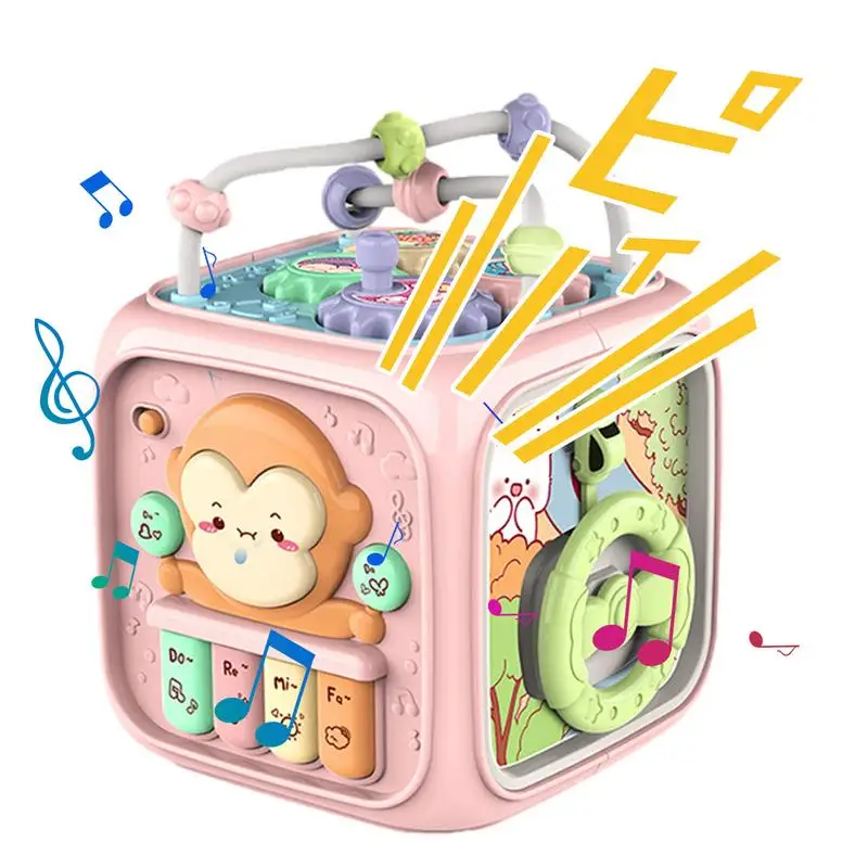 

Activity Cube Kids Activity Cube Portable Musical Drum Shape Sorter Multi-purpose Toddler Learning Toy Portable Musical Drum