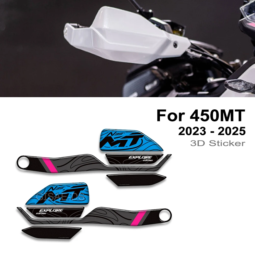 Motorcycle Handguard Shield Stickers Motocross Hand Guard Protetion Decals For CFMOTO 450MT moto 450 450 mt 2023 - 2025 3D