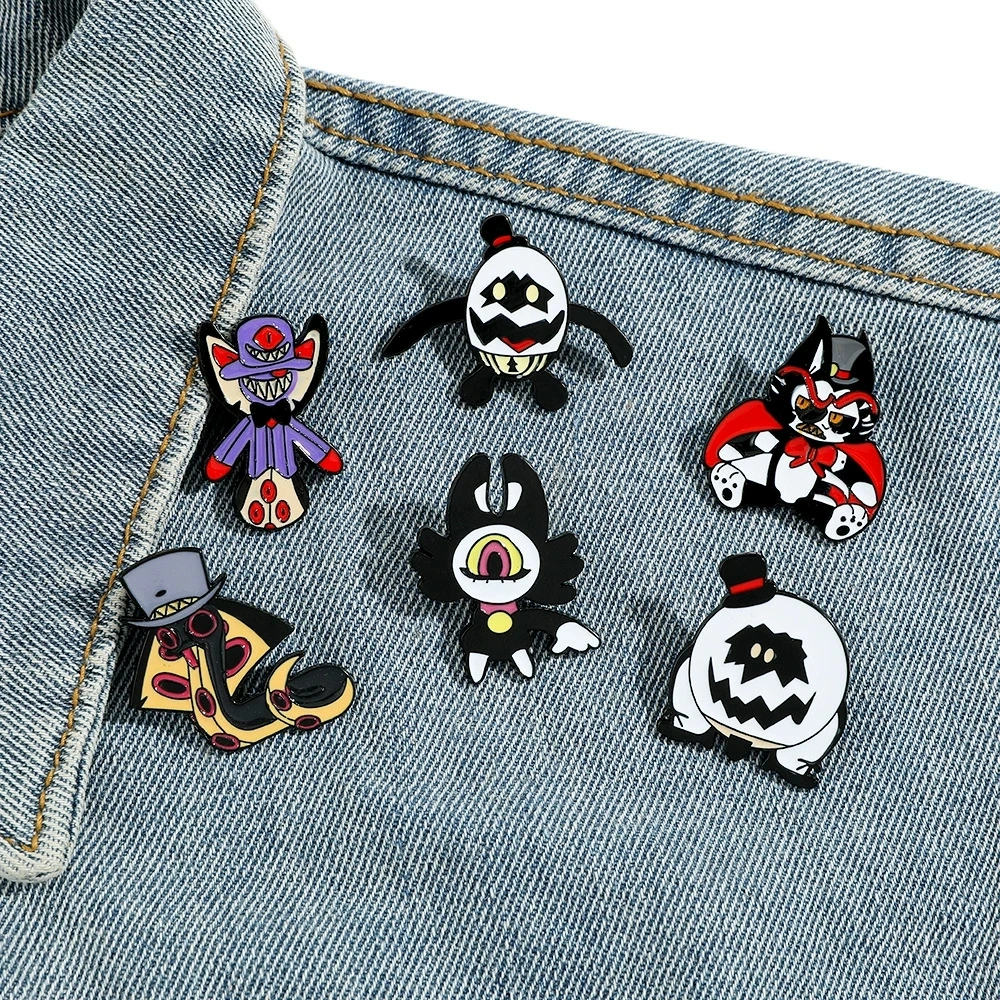 Hazbin Hotel Enamel Pin Brooches for Clothes Backpacks and Jackets Fashion Jewelry Accessories Gifts for Friends Fans Cosplay view 4