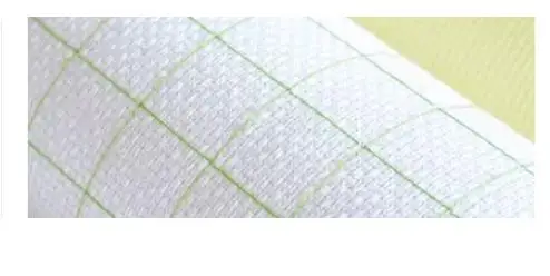 Aida Stoff Kreuz stich Stoff, weiß und orange Gitter, beste Qualität,, 14ct, 50x50cm – Detail 1