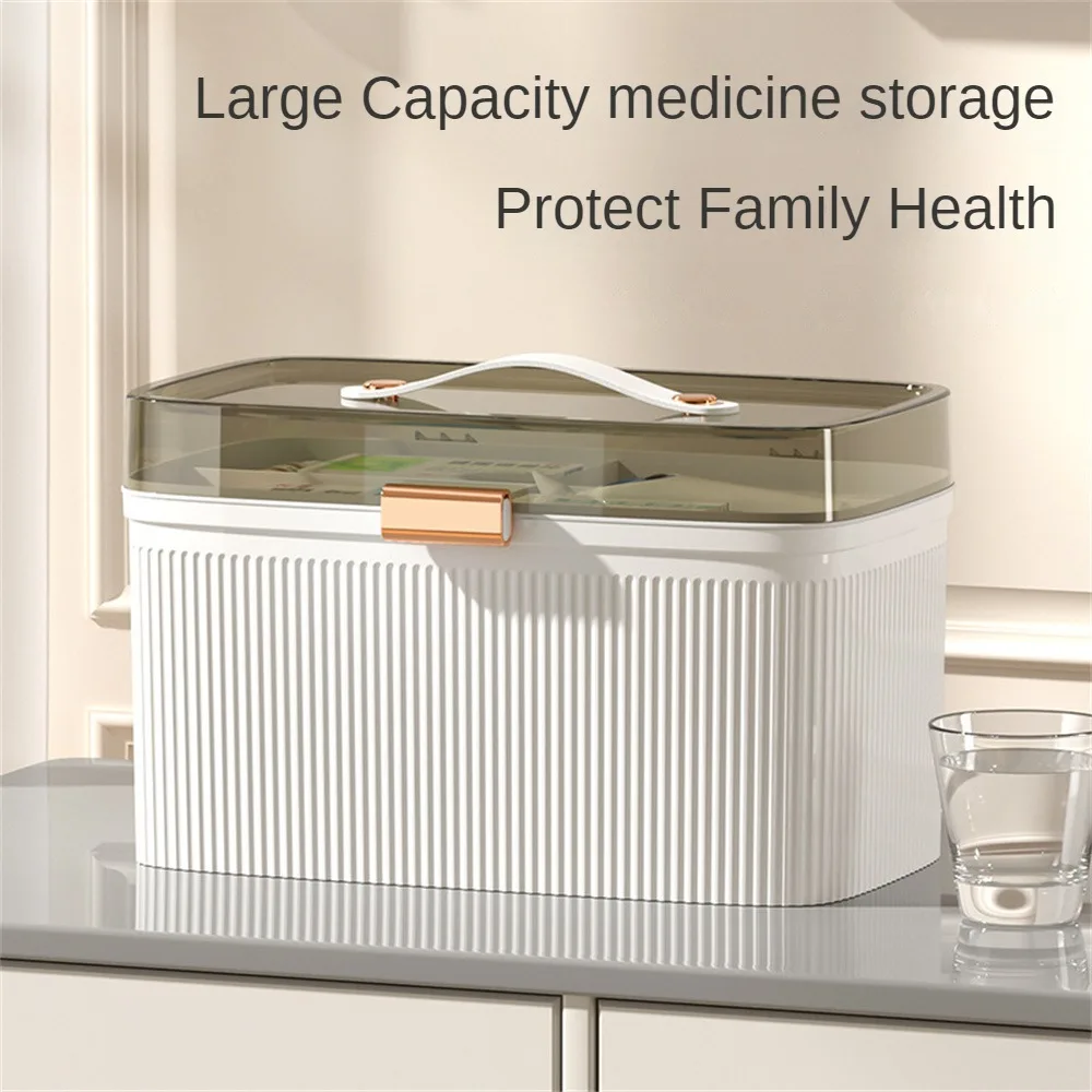 Box Safety Lock Moisture-proof And Light-proof Plastic Multi-layer Home Storage Chest Easy Access Storage Box