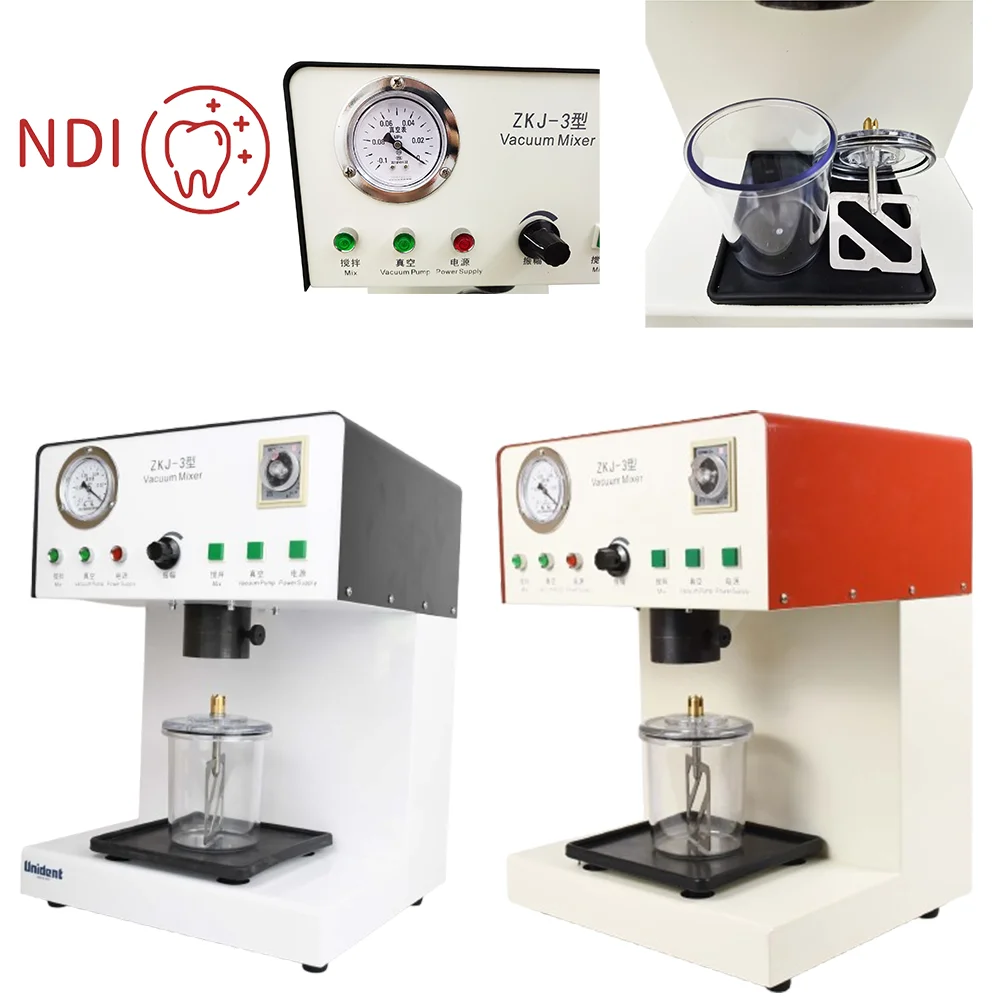 

Dental Lab Equipment Plaster Vacuum Mixer Investment Silicone Mixing Machine Built-in Pump