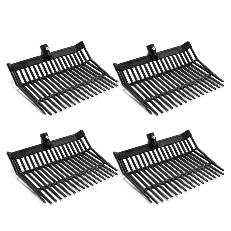 

Manure Fork Replacement Head, Pitchfork Head, Horse Manure Rake, For Picking Up Manure, Stable Waste Removal,Black,4Pcs