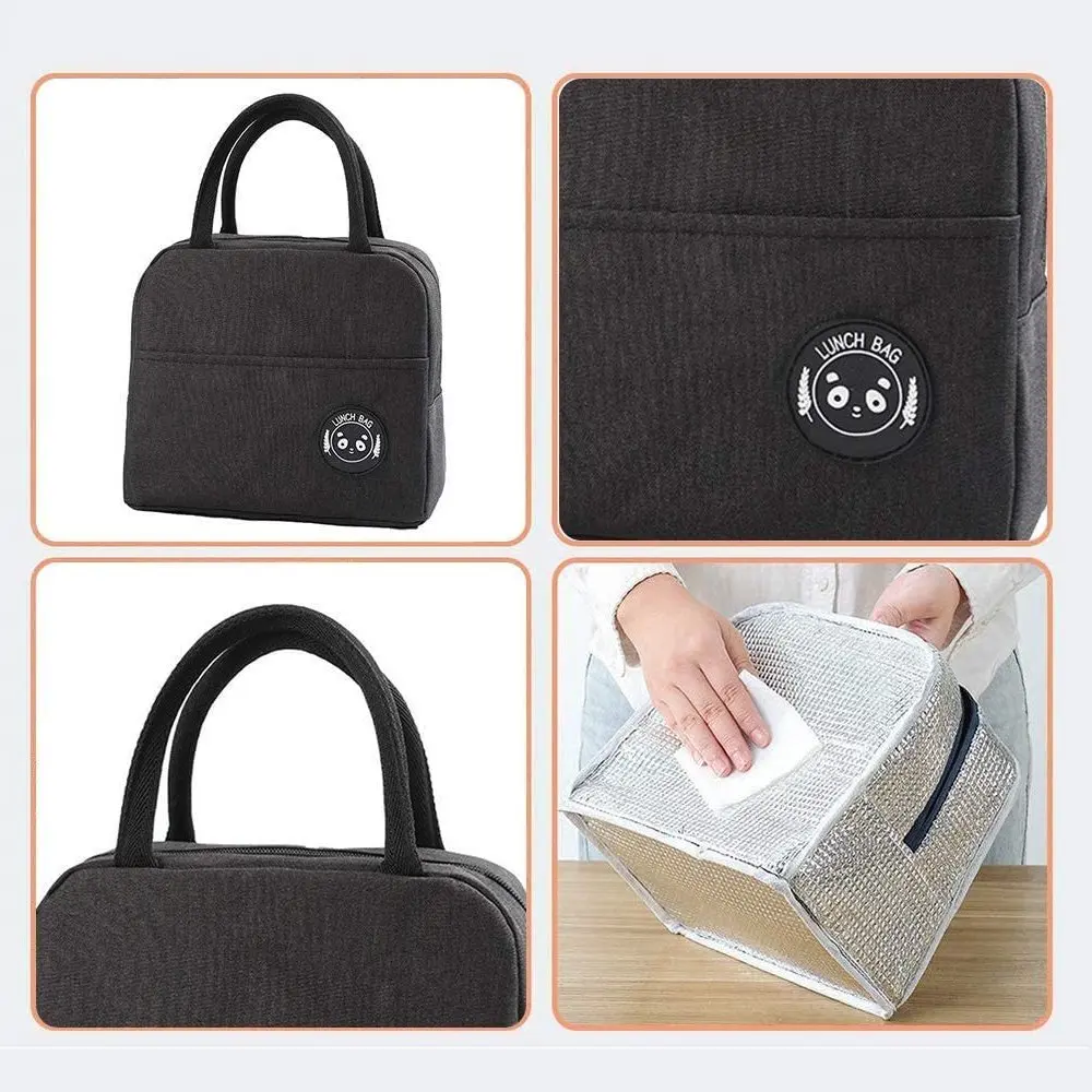 سلسلة ألوان جديدة عامل نزهة صندوق الغداء المحمول سستة معزول حقيبة الغداء سعة كبيرة تخزين الغداء حزمة أنيقة تخفيف #4