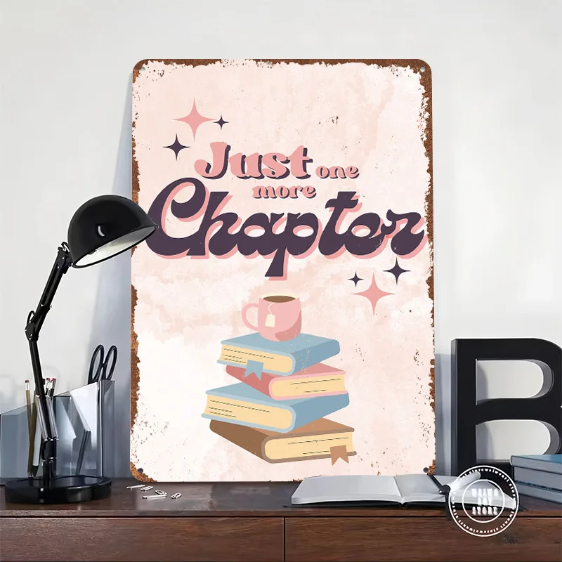 Book Booktok Books Reading Poster Customized Wall Art Vintage Metal Signs Retro Tin Plaque for Man Cave House Home Decorations