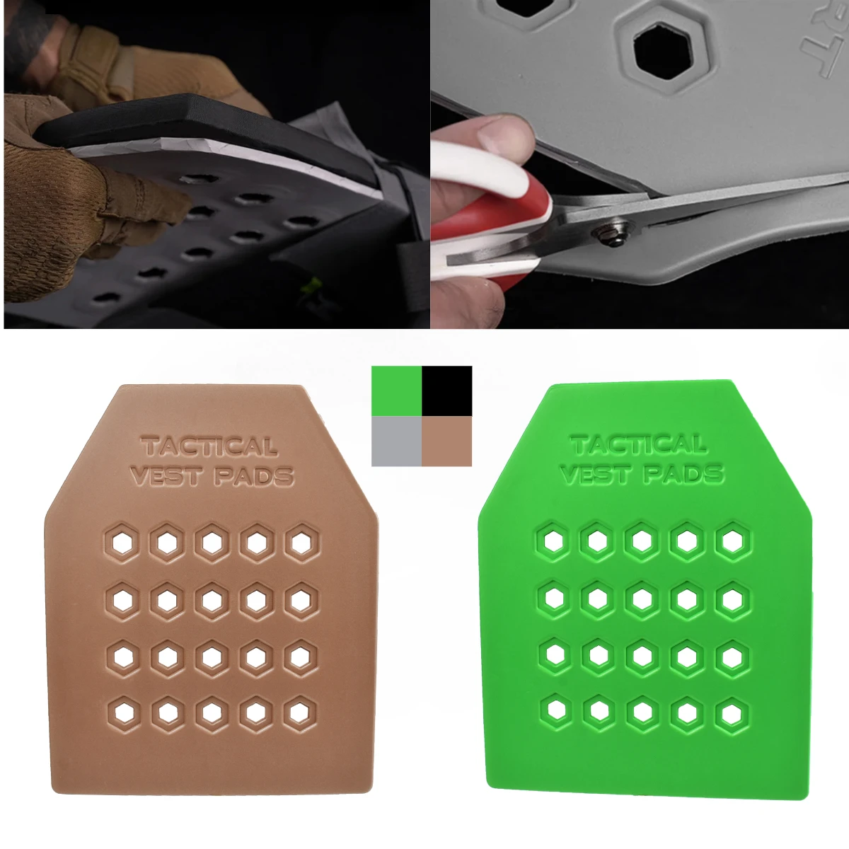 

Tactical Vest Plate Carrier Resistant Shock Pad Shock Protect Insert Plate For Hunting Airsoft Vest Plate Carrier