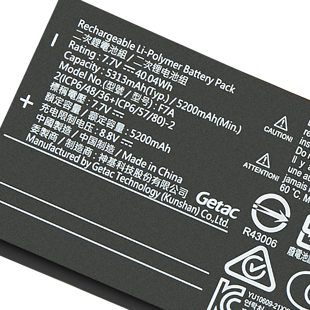Keyuan F7A2 Battery Update 5200mah for Lenovo Steam Deck Lcd and Oled Laptop Gaming Controller Steam Deck Rechargeable Battery
