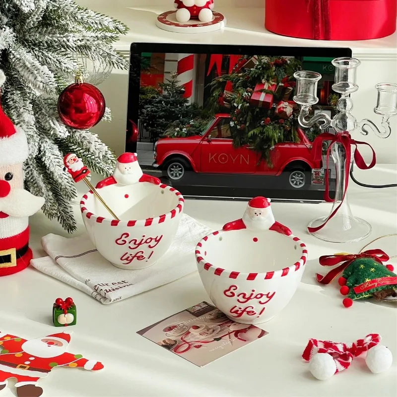 

New Cute Santa Claus Ceramic Cups High Value Mug Household Big Cup Tazas De Cafe Bonitas Coffee Mug Canecas Fofas Kitchenware