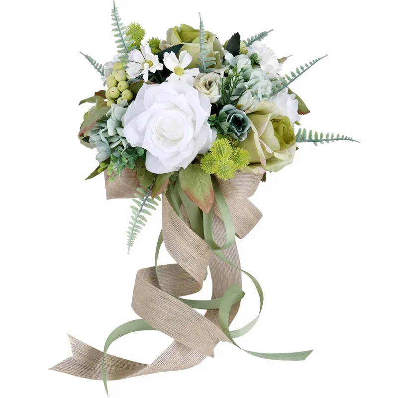 

Mori Wedding Bride Bouquet Simulation Silk Flower Rose Home Decoration Bouquet Wedding Photo Studio Photo Props