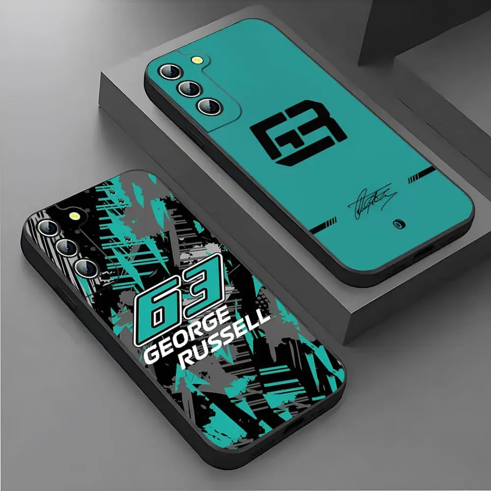 G-George R-Russell 63 Number Phone Case For Samsung S26 S25 Ultra S24 S22 S23 S20 Fe S21 Plus A54 A34 A16 A53 Back Cover