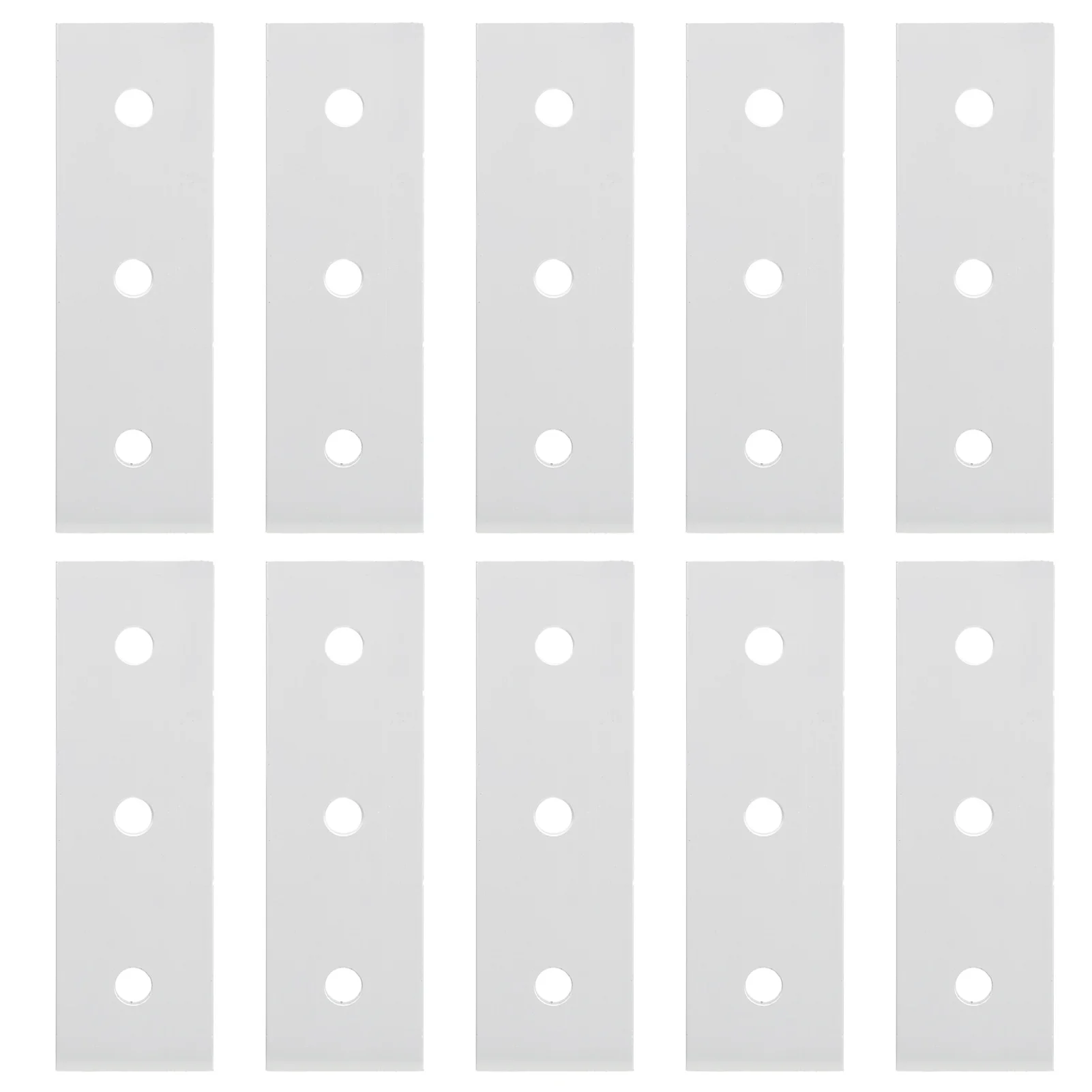 10pcs Aluminum Flat Connecting Joining Plate Flat Straight Mending Joining Plates3030‑3 Hole