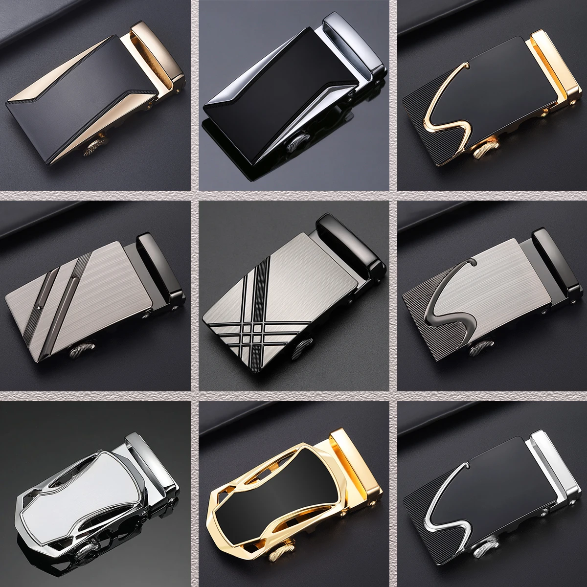 내부 폭 3.5cm로 비즈니스 및 레저에 적합한 남성용 합금 허리띠 버클 액세서리 2개