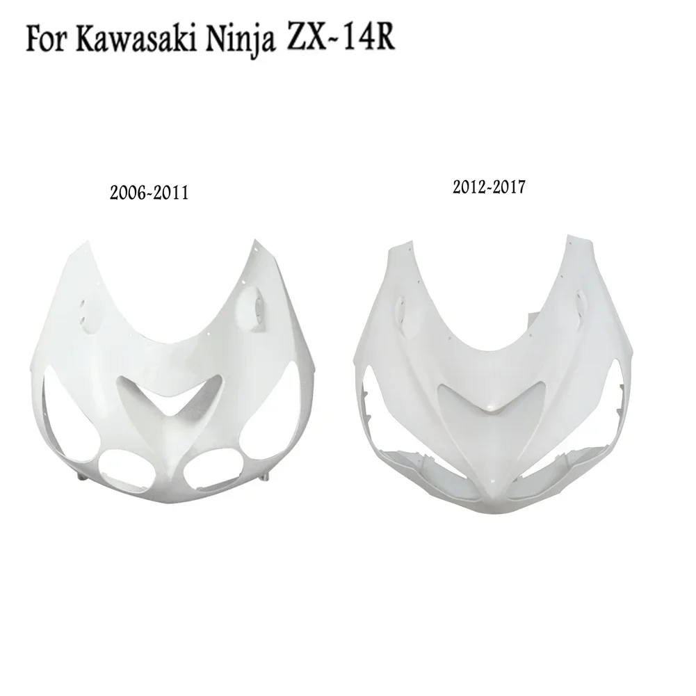 

Unpainted Upper Front Cowl Nose Fairing For Kawasaki Ninja ZX-14R ZZR1400 2006-2010 2011 2012 2013 2014 2015 2016 2017 2018 2019