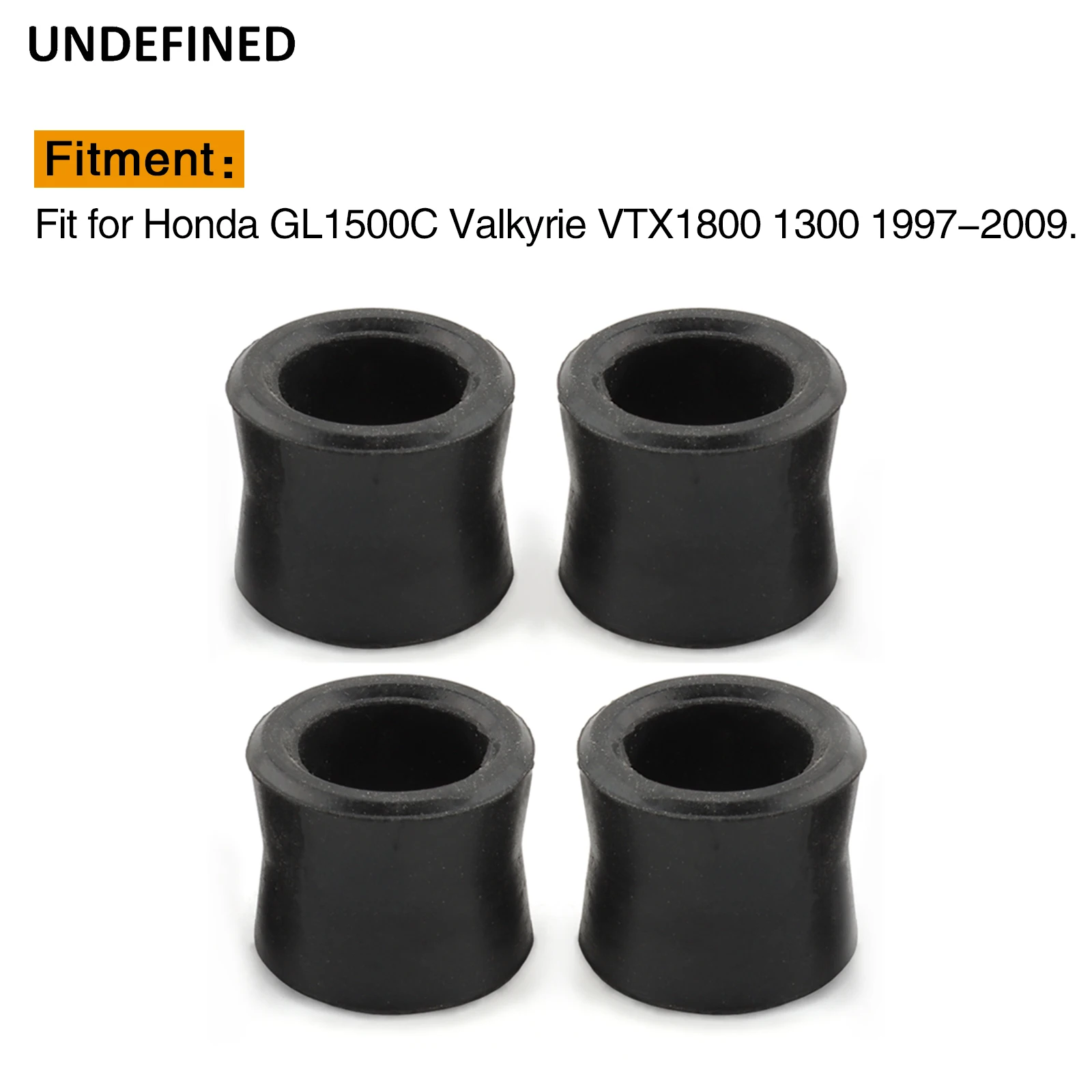 Pasuje do Honda GL1500C Valkyrie VTX1800 1300 1997-2009 wymień OEM # 52489-MW3-305 4PCS Gumowa tuleja tylnego zawieszenia czarna — zdjęcie 3