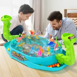 Children Desktop Game Dinosaur Model Battle Shooting Bead Parent Child Family Party Interactive Educational Toy Gift for Kids