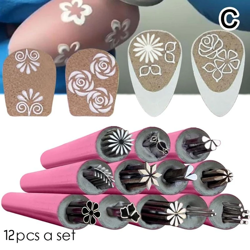 Nail Art Stamp Pen,12PCS Nail Art Stamp Pen, DIY Nail Art Tools, Stamp Nail Art Tool,Nail Stamp Set For Women Girl