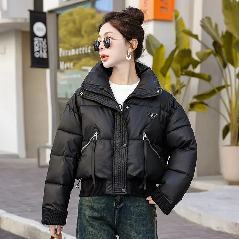 Frauen Jacke neue Herbst Winter Parkas weibliche Daunen Baumwoll mantel Femme lässig kurze warme Basic Oberbekleidung Damen Tops Mantel