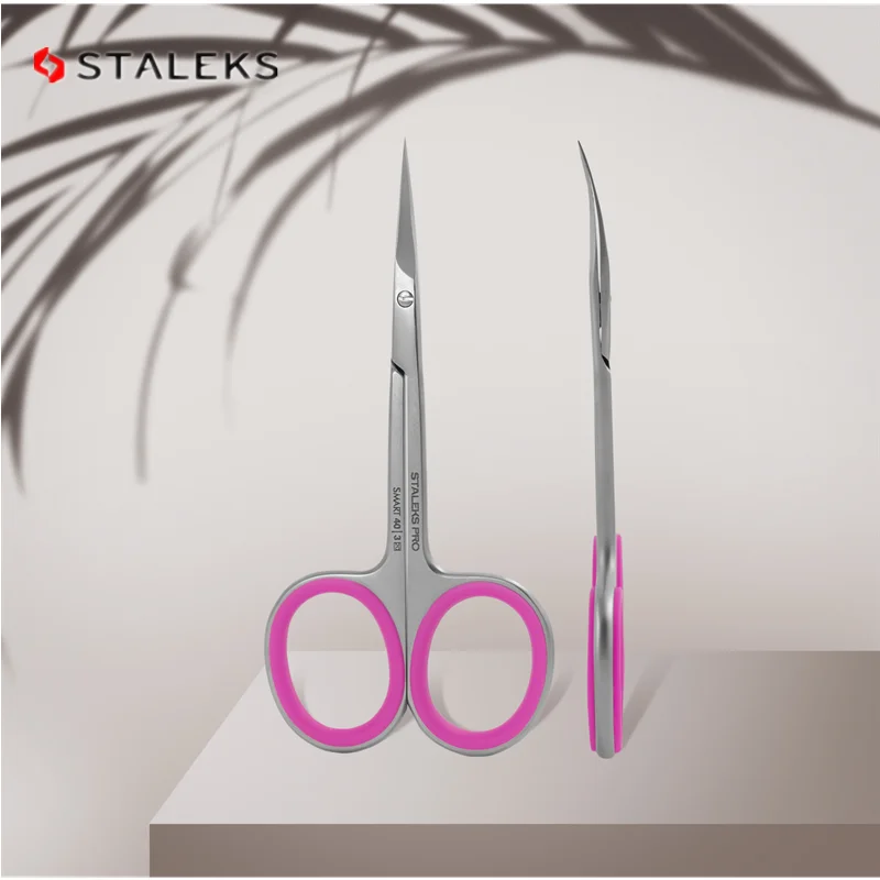 STALEKS European Russian Dead Skin Scissors Curved Sharp-nosed Scissors Stainless Steel Barbed Nail Tools SS-40-3