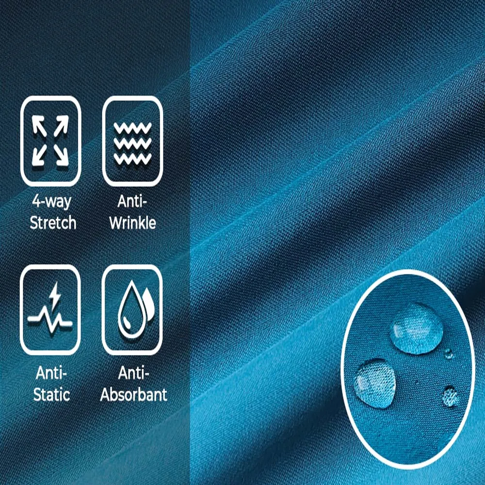 Elastic Medical Nurse Uniform Scrubs for Women V-Neck Top & Cargo Pants Scrubs Set with Pockets Hospital Clinic Surgery Workwear