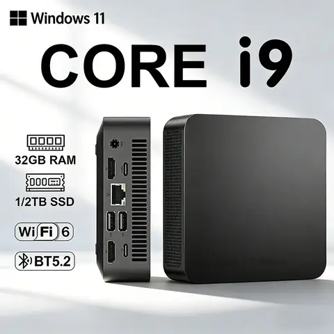 MINI PC Windows 11 Pro Core i9 10980HK 32GB RAM 1TB 2TB SSD WIFI 6 BT5.2 4K HD Mini Gaming Office Study Pc With 3 Years Warranty