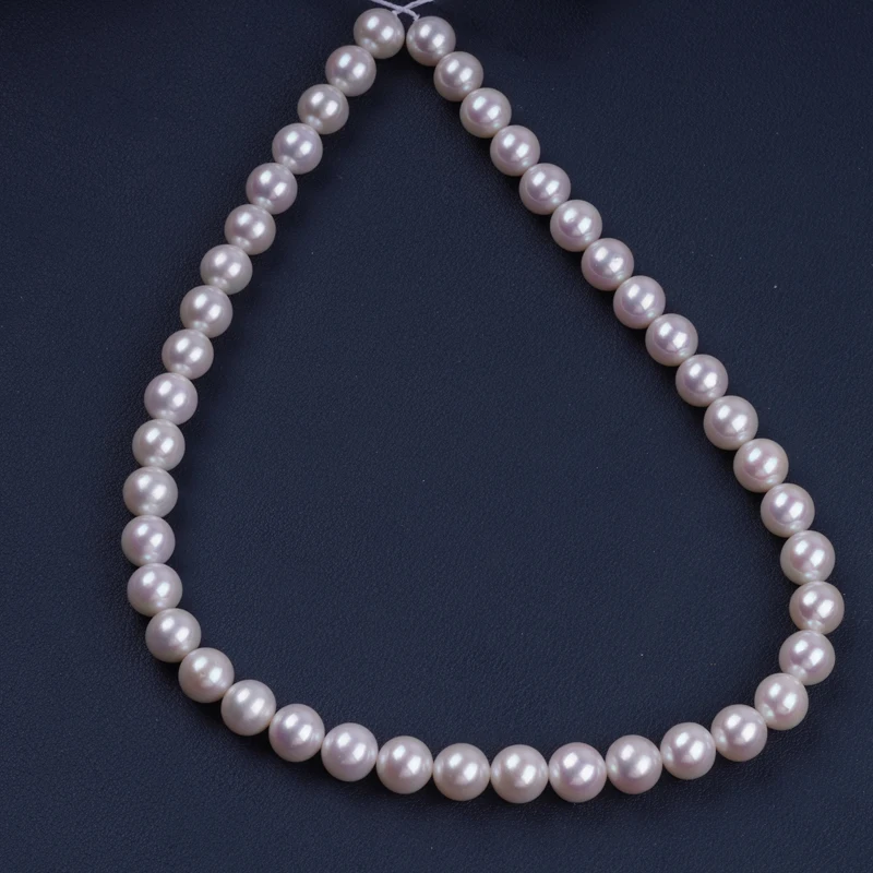 16inch 7.5-8mm AAAA AAA natural white freshwater round pearl beads strand for jewelry making