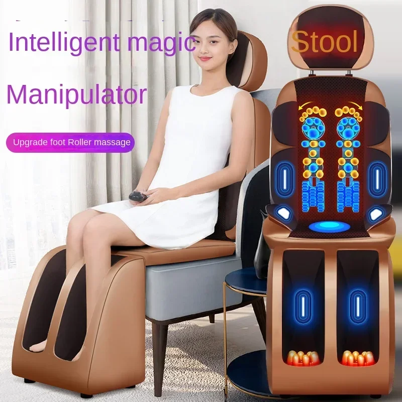 220V Cervical Spine Massager Leg Plantar Waist Back Massage Cushion Multi-Functional Massage Chair Pad