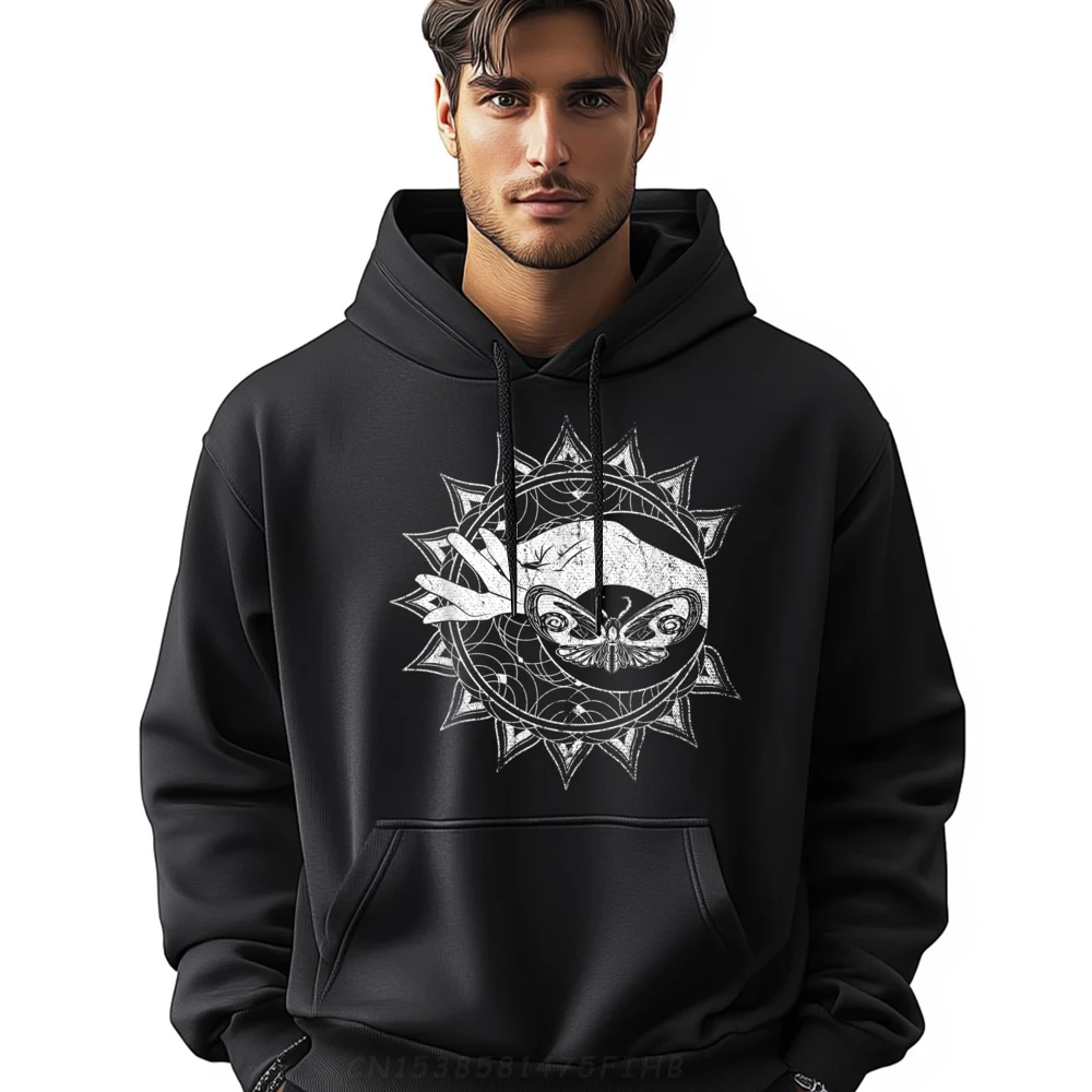 

Butterfly Hamsa Hand Celestial Body Hoodies For Men Slogan Hoodies Slogan Cute Round Neck Sweatshirt Long Sleeve