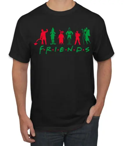 Iconic Holiday Movie Characters Friends Parody Red Green Men TShirt