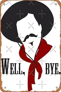 NIUMOWANG Metal Sign - Tombstone: Curly Bill Tin Poster 12 X 8 Inches