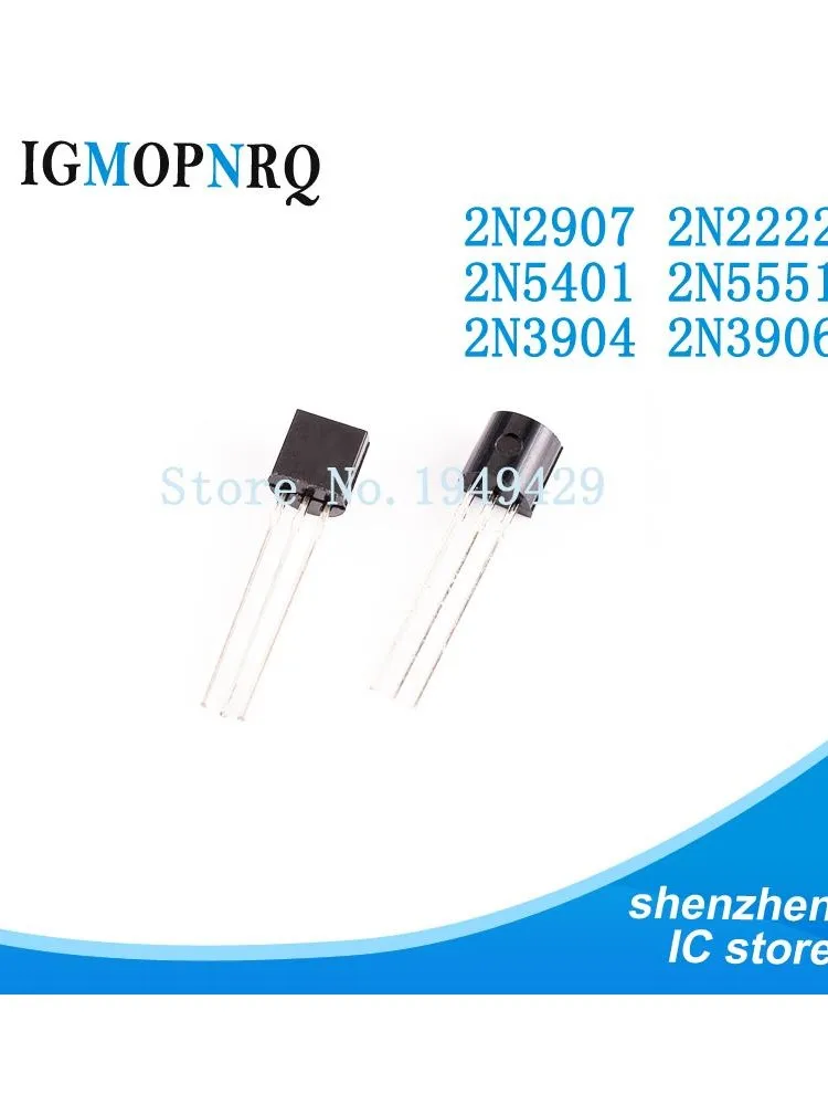 1000 sztuk 2N2907 2N2222 2N5401 2N5551 2N3904 2N3906 TO-92 PNP NPN TO92 tranzystor — zdjęcie produktu 3