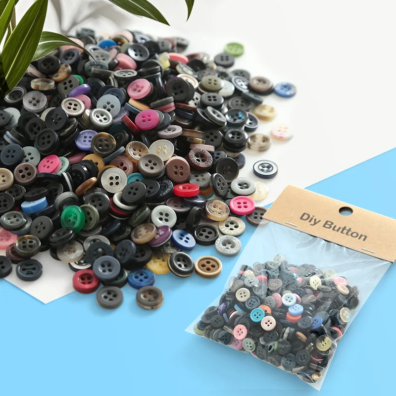 

11mm Mixed Random Resin Buttons Home Sewing Spare Buttons Shirt Shirts Small Buttons Handmade Accessories