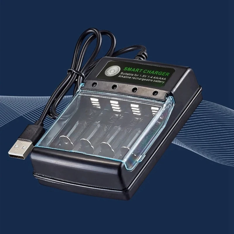 4 Slots Smart USB Battery Charger for Rechargeable Battery AA AAA AAAA 1.5V Alkaline 14500 10440 16340 10440 3.2V Charge-DTB3 view 6