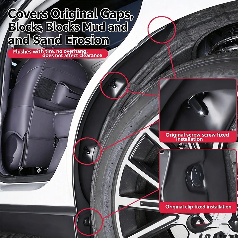 For Leapmotor B10/B01/B05 Soundproof Mudguard Pad Modified Decoration Rear Wheel Guard Inner Lining Gear Accessories