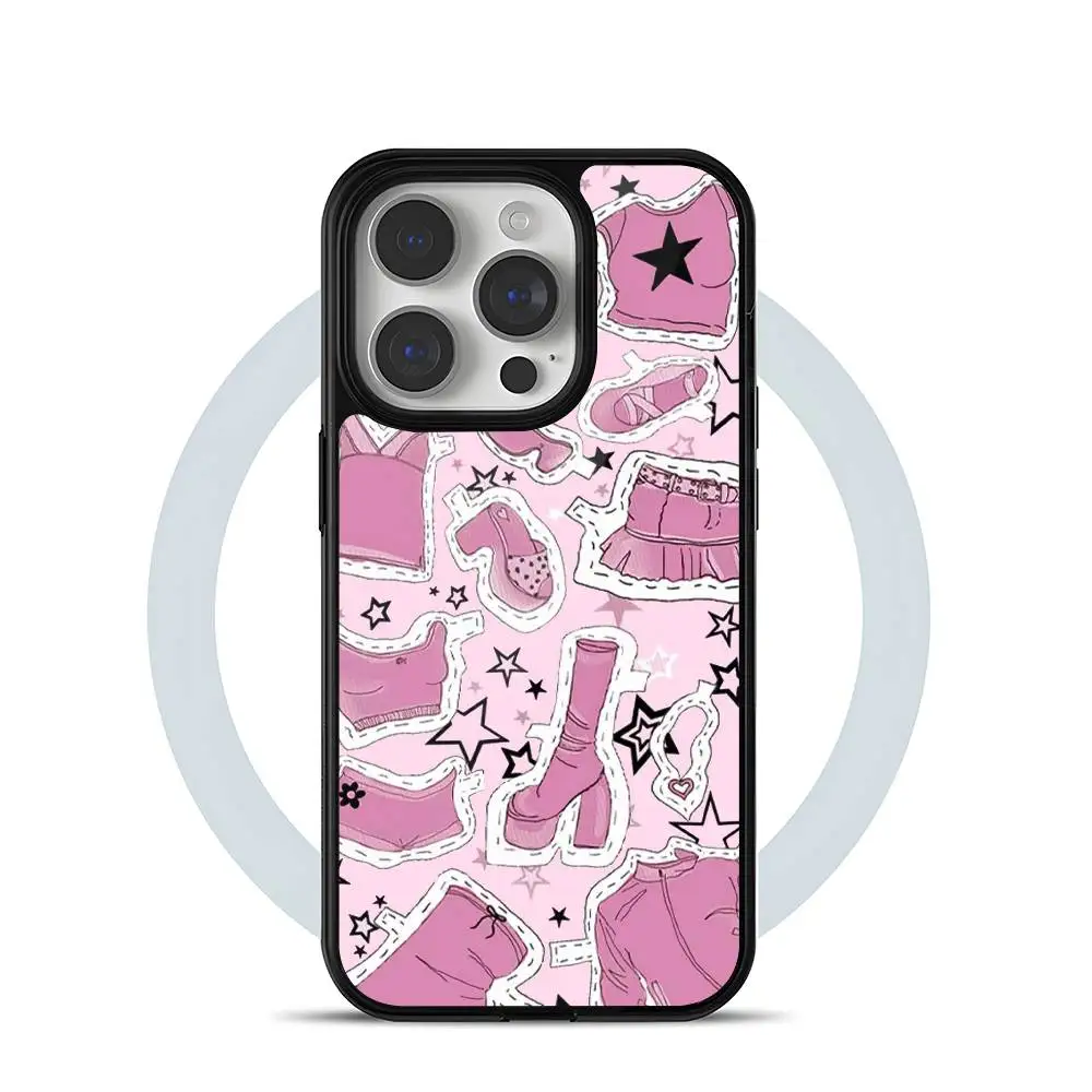 حافظة هاتف كارولين ريكي ماجسيف لهاتف آيفون 17 16 15 14 13 12 برو ماكس بلس غلاف صلب للهواء غطاء كامل من السيليكون مضاد للسقوط