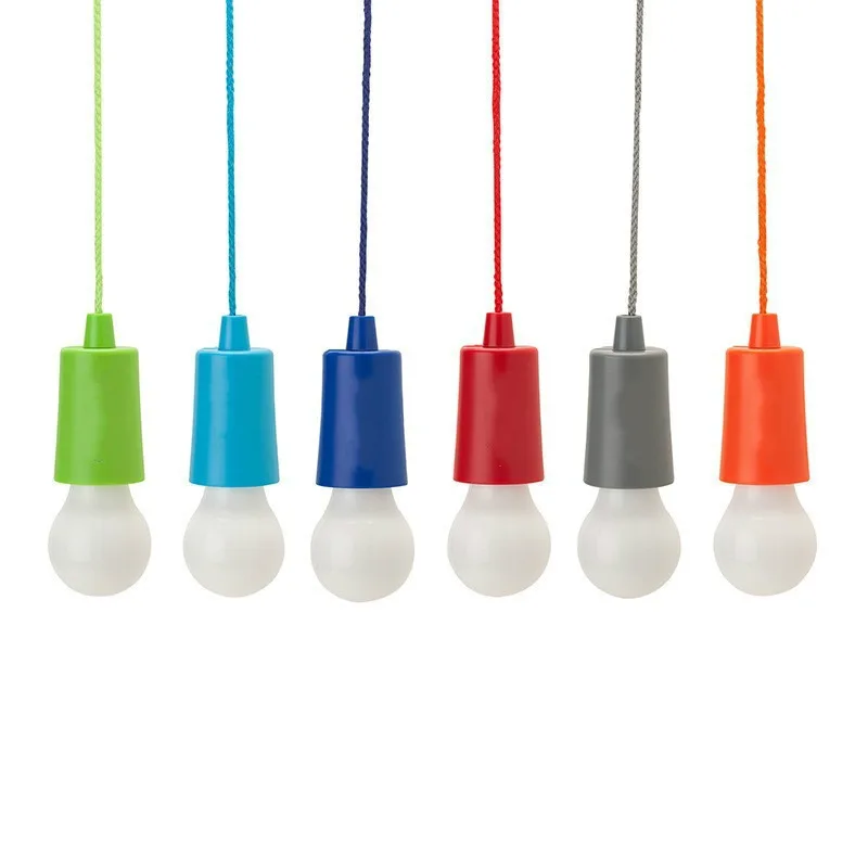 Lampadina a strappo colorata lampadario portatile a sospensione lampadina da campeggio all'aperto decorazione da giardino lampada a sospensione a luce notturna a LED