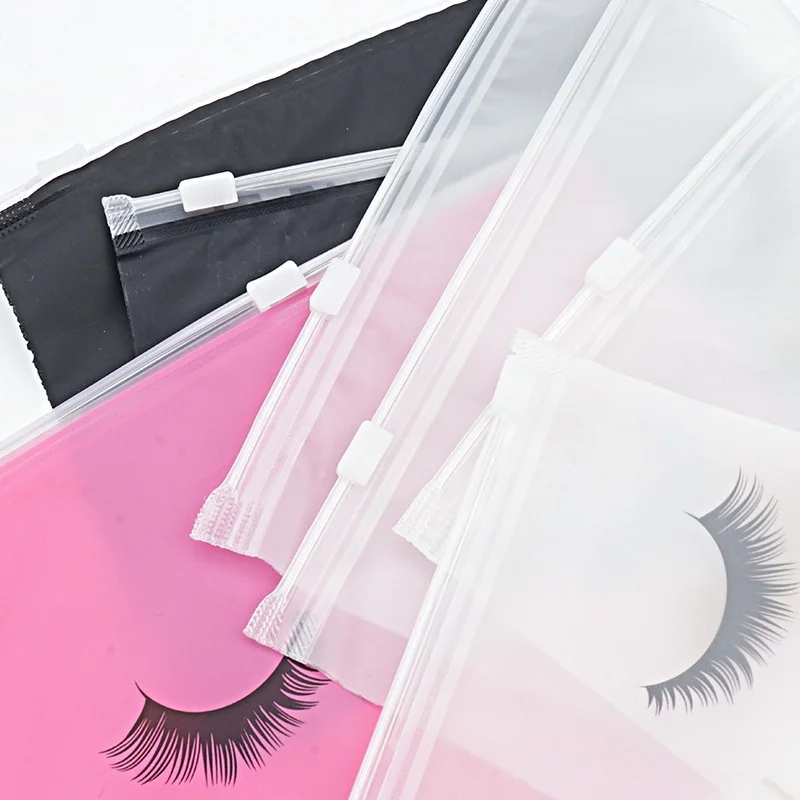 50 قطعة أكياس الرعاية اللاحقة رمش العين لاش طباعة الرباط حقيبة مستحضرات تجميل فارغة الجمال هدية مستحضرات التجميل عينة الحقيبة جلدة اكسسوارات #5