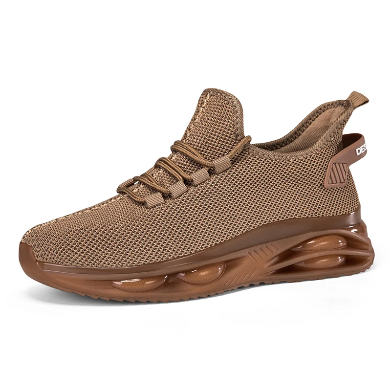 

Men's Sneakers Stylish Light Running Shoes Men Thick Sole Knit Outdoor Sports Walking Shoes